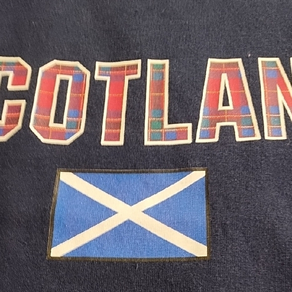 Scotland Plaid Graphic Tee Navy Red White - Picture 9 of 11